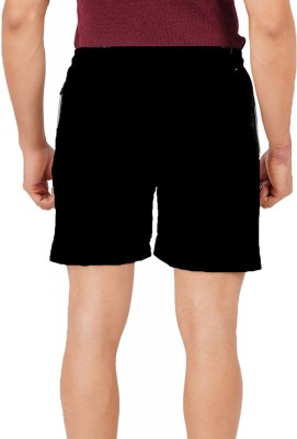 jocker Solid Men Black Sports Shorts