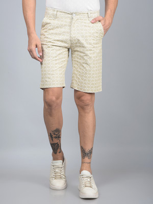 CRIMSOUNE CLUB Self Design Men Green Regular Shorts