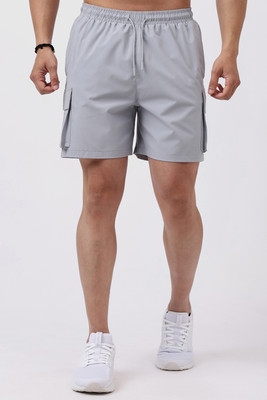 FuaarK Solid Men Grey Casual Shorts