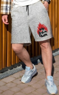 MOWA Printed Men Grey Regular Shorts