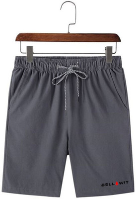 Bellwit Solid Men Grey Regular Shorts
