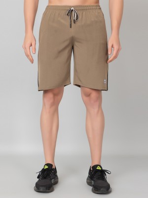 Pyro Spirit Striped Men Beige Bermuda Shorts