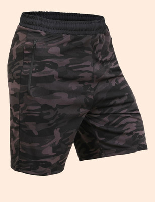 HouseOfCommon Printed Men Grey Cycling Shorts