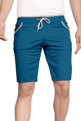 DARSHAN CREATION Solid Men Blue Casual Shorts