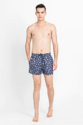 ADIDAS Printed Men Blue Swim Shorts