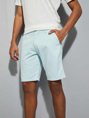 MAX Solid Men Green Basic Shorts