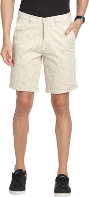 TURTLE Printed Men Beige Casual Shorts