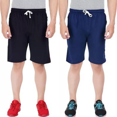 Wrodss Solid Men Multicolor Basic Shorts