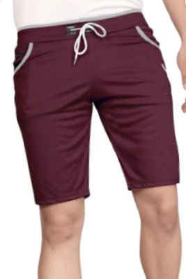 DARSHAN CREATION Solid Men Maroon Casual Shorts