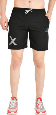 Black river Solid, Printed Men Grey Regular Shorts, Gym Shorts