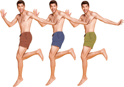 WOXO Checkered Men Multicolor Boxer Shorts