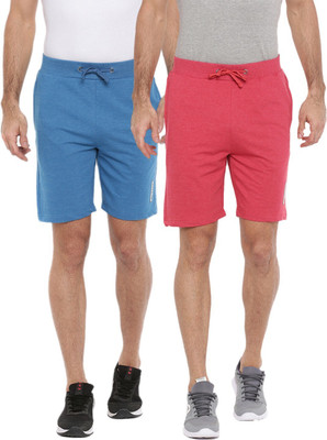 Force NXT Solid Men Dark Blue, Red Casual Shorts