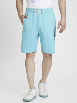 Spykar Solid Men Blue Basic Shorts