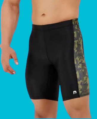 Rasool Hub Solid Men Black Compression Shorts