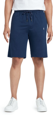 XYXX Solid Men Blue Regular Shorts