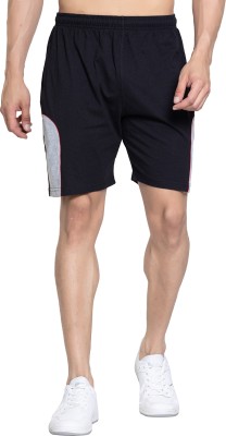 Zeffit Color Block Men Dark Blue Bermuda Shorts