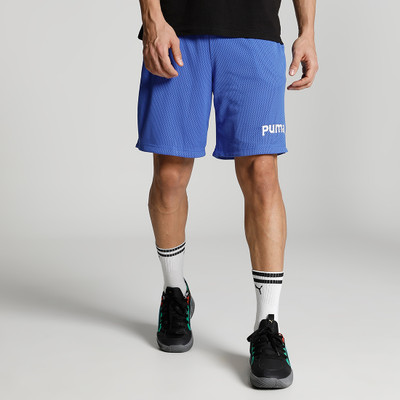 PUMA Solid Men Blue Casual Shorts