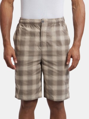 JOCKEY Checkered Men Brown Bermuda Shorts