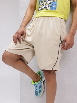 HRX by Hrithik Roshan Printed Men Beige Regular Shorts