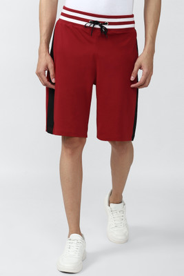 FOREVER 21 Solid Men Red Casual Shorts