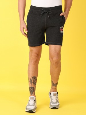 V-MART Solid Men Black Casual Shorts