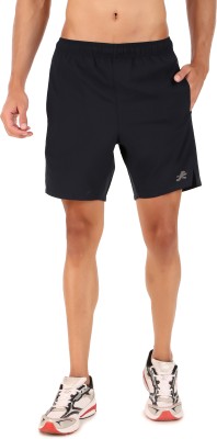 ReDesign Apparels Solid, Printed Men Black Sports Shorts