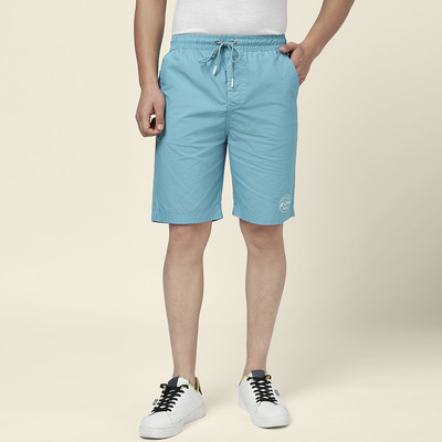 Urban Ranger by Pantaloons Solid Men Blue Regular Shorts