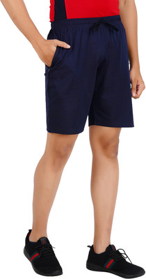 Guide Solid Men Dark Blue Sports Shorts