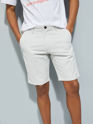 MAX Solid Men Grey Basic Shorts