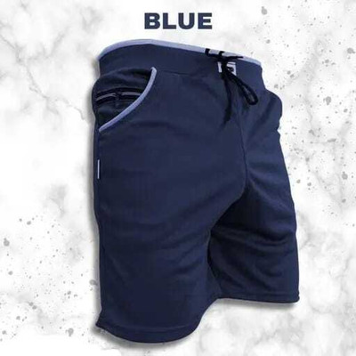 Preloved Solid Men Blue Regular Shorts