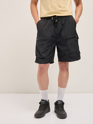 THE BEAR HOUSE Solid Men Black Regular Shorts