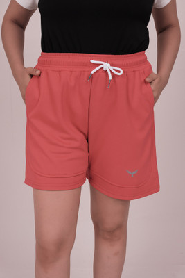 The Falcon Sports Solid Women Pink Regular Shorts