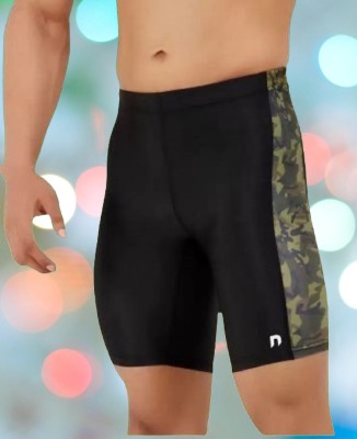 Lighthouse Solid Men Black Compression Shorts