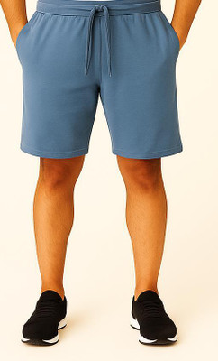 Apraa & Parma Solid Men Blue Bermuda Shorts, Baggy Shorts