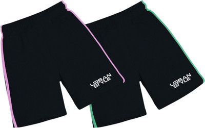 Urban Envy Printed Men Black Denim Shorts