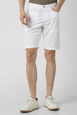 PETER ENGLAND Solid Men White Regular Shorts