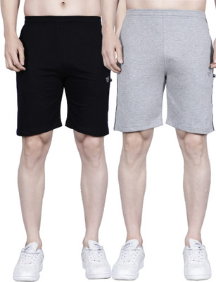 Texfro Solid Men Multicolor Regular Shorts