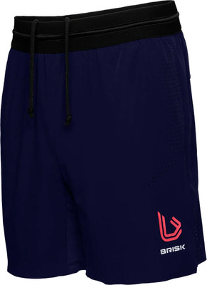 Brisk Solid Men Blue Sports Shorts, Running Shorts, Gym Shorts