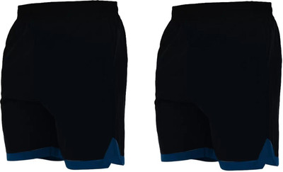 HouseOfCommon Solid Men Black Gym Shorts