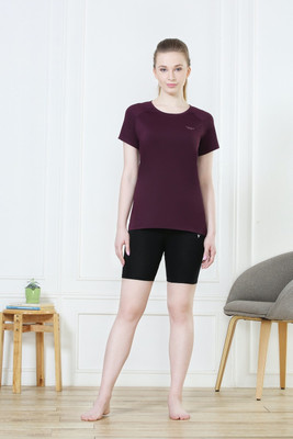 VAN HEUSEN Solid Women Black Regular Shorts