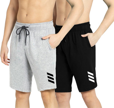 Kartblack Solid Men Multicolor Regular Shorts