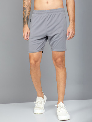 TECHNOSPORT Solid Men Grey Sports Shorts