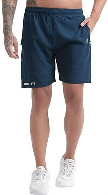 Aaas Apparel Printed Men Blue Sports Shorts