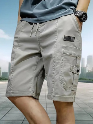 TYRELL Solid Men Grey Cargo Shorts
