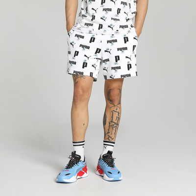 PUMA Printed Men White Basic Shorts