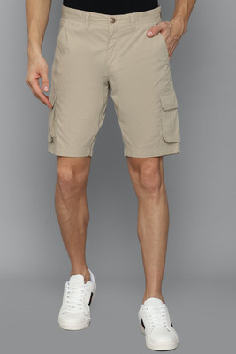 Allen Solly Solid Men Khaki Regular Shorts