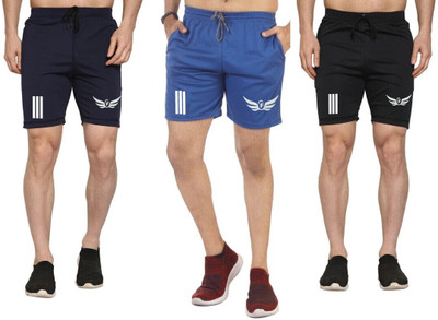 ASR Solid Men Multicolor Regular Shorts