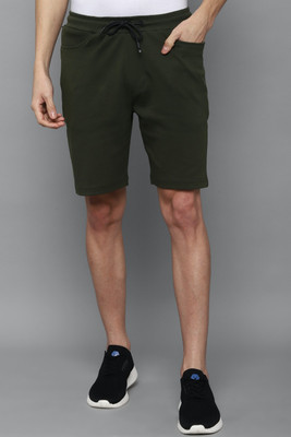 Allen Solly Solid Men Black Regular Shorts