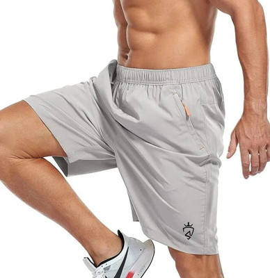CROSS SPIRIT Solid Men Grey Sports Shorts