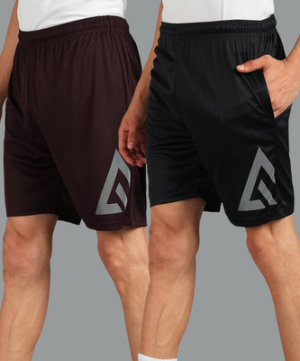 Adrenex Solid Men Multicolor Running Shorts